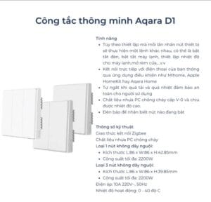 Công tắc vuông Aqara D1 - Hình ảnh 3