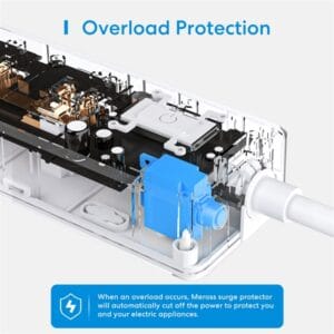 Ổ cắm nối dài Meross Power Strip 4 AC + 4 USB - Ảnh 2