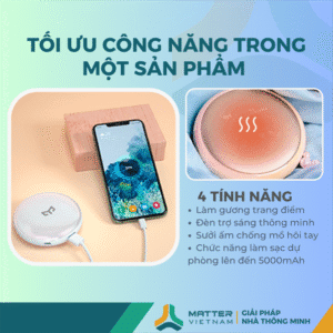 Đèn Gương cầm tay Yeelight 4 trong 1 (Gương, Đèn, Sưởi tay, sạc dự phòng) - Ảnh 3