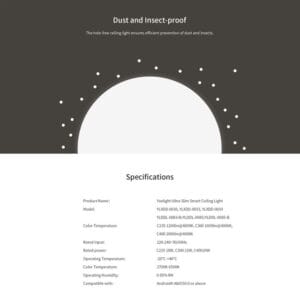 Đèn ốp trần siêu mỏng Yeelight Comet - Ảnh 3