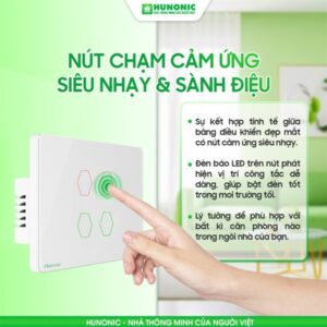 Công tắc cảm ứng Wifi Hunonic Datic - Ảnh 3