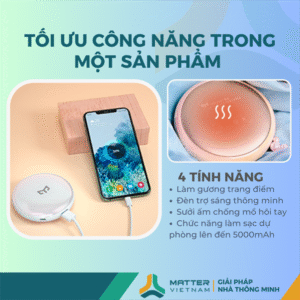 Đèn Gương cầm tay Yeelight 4 trong 1 (Gương, Đèn, Sưởi tay, sạc dự phòng) - Ảnh 3
