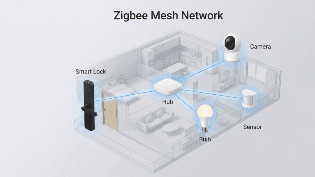 Khả năng kết nối của khóa cửa chung cư 