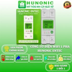 Công tơ điện Thông Minh Wifi Hunonic Entec