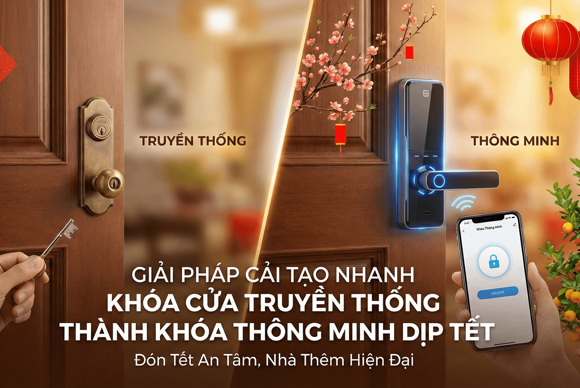 khóa thông minh cải tạo