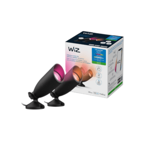 Bộ 2 đèn Spotlight ngoài trời Wiz 12V Ground Spot Starter Kit EU C