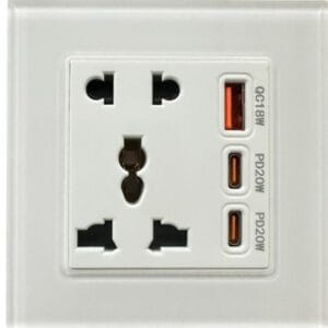 Mặt ổ cắm vuông tích hợp cổng USB