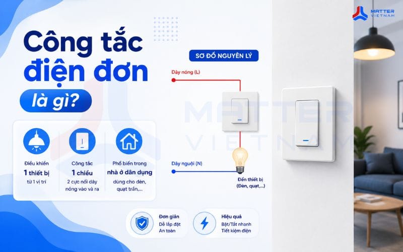 cách lắp công tắc điện đơn